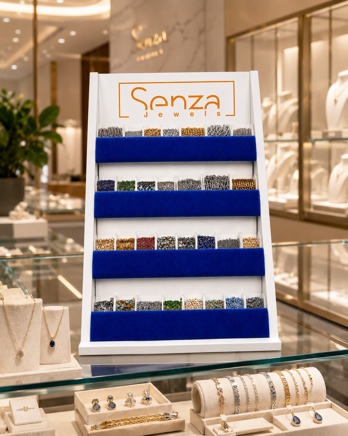 Επιτραπέζια βιτρίνα SENZA σε luxury κατάστημα