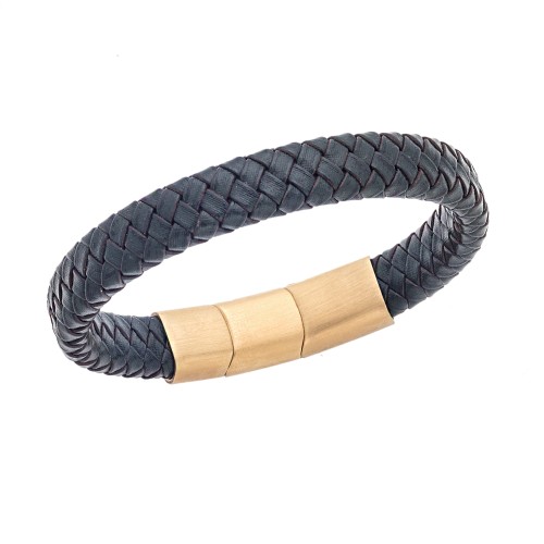 Βραχιόλι Senza Men's Stainless Steel - Chaki Leather Strap - SSD3261GCH