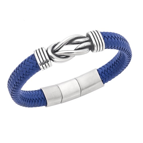 Βραχιόλι Senza Men's Steel Red Leather Strap - SSD3268BL