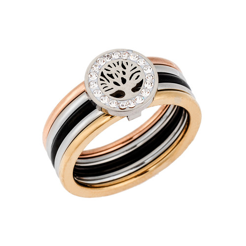 Δαχτυλίδι Senza Multi Colour Steel - SSD3338BK