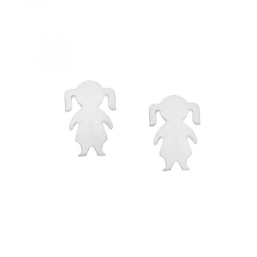 Σκουλαρίκια Γυναικεία SENZA Steel με κοριτσάκι - SSD4666SR