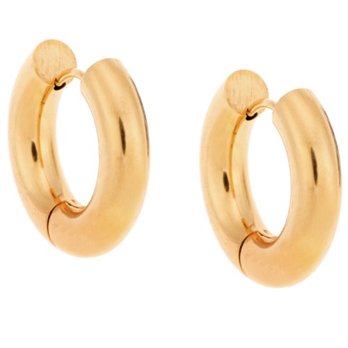 Σκουλαρίκια Κρίκοι SENZA Steel Gold Plated 2 cm - SSD4711GD