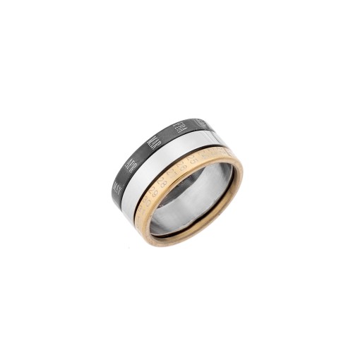 Δαχτυλίδι Senza Steel Calendar - SSD4793GSB