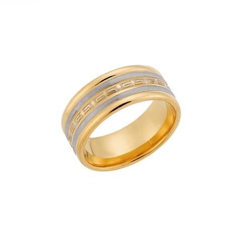 Δαχτυλίδι Senza Unisex Gold Plated Steel, με μαίανδρο - SSD5011GD