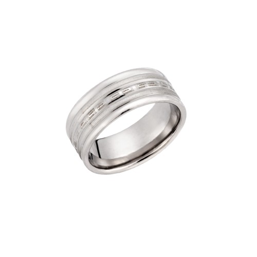 Δαχτυλίδι Senza Unisex Steel, με μαίανδρο - SSD5011SR