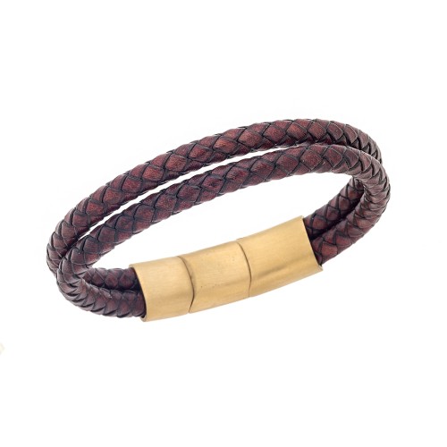 Βραχιόλι Senza Men's Steel Blue Leather Strap - SSD5026GBD