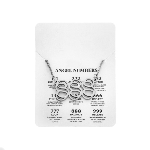Κολιέ Senza Stainless Steel, Angel Numbers - SSD5204-8SR