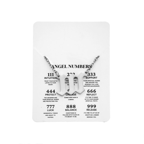 Κολιέ Senza Stainless Steel, Angel Numbers - SSD5205-1SR