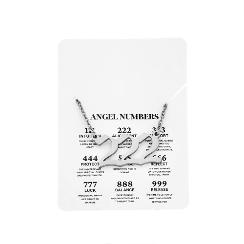 Κολιέ Senza Stainless Steel, Angel Numbers - SSD5205-2SR
