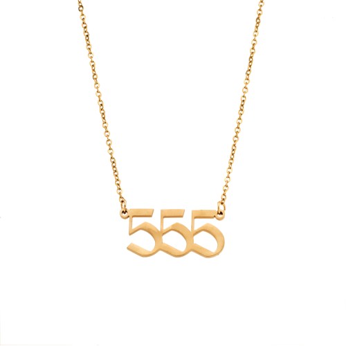 Κολιέ Senza Stainless Steel Gold Plated, Angel Numbers - SSD5205-5GD