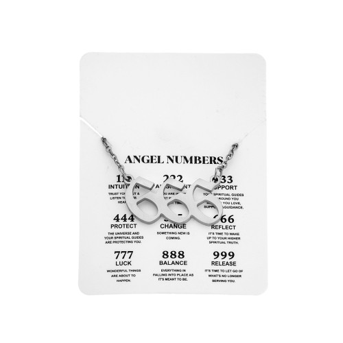 Κολιέ Senza Stainless Steel, Angel Numbers - SSD5205-6SR