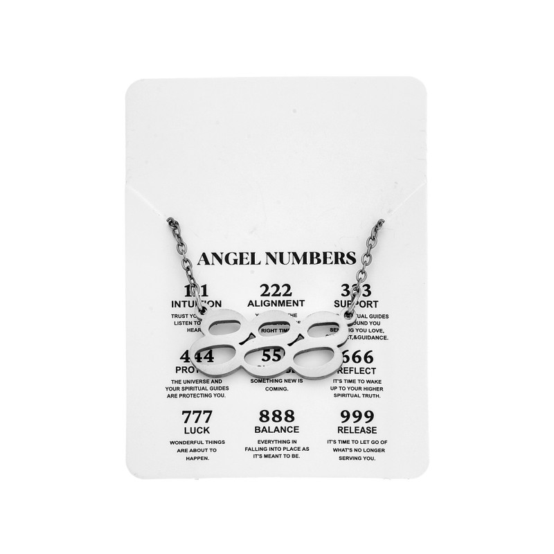 Κολιέ Senza Stainless Steel, Angel Numbers - SSD5205-8SR