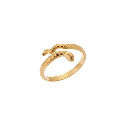 Δαχτυλίδι Senza Gold Plated Steel, με φιδάκι - SSD5382GD