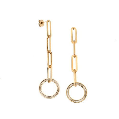 Σκουλαρίκια Γυναικεία SENZA Gold Plated Steel - SSD5396GD