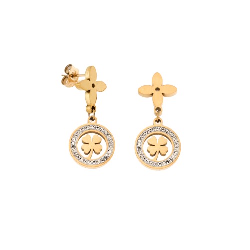 Σκουλαρίκια Γυναικεία SENZA Gold Plated Steel - SSD5397GD