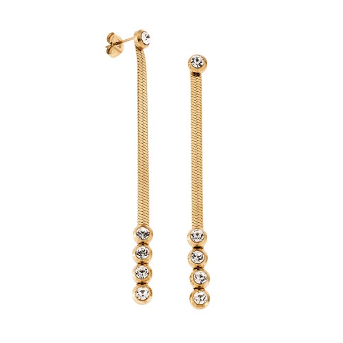 Σκουλαρίκια Γυναικεία SENZA Gold Plated Steel - SSD5398GD