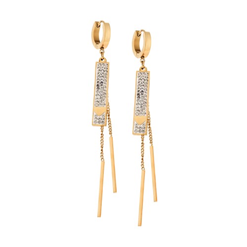 Σκουλαρίκια Γυναικεία SENZA Gold Plated Steel - SSD5399GD