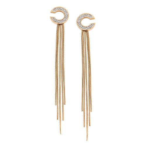 Σκουλαρίκια Γυναικεία SENZA Gold Plated Steel - SSD5402GD