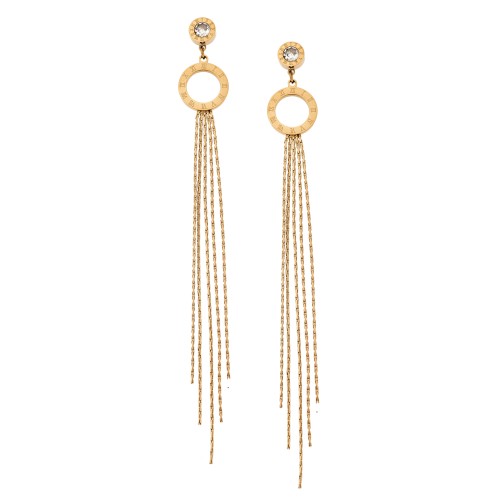 Σκουλαρίκια Γυναικεία SENZA Gold Plated Steel - SSD5403GD