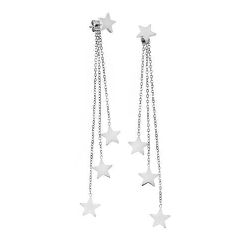 Σκουλαρίκια Γυναικεία SENZA Από Ατσάλι, Αστεράκια - SSD5407SR