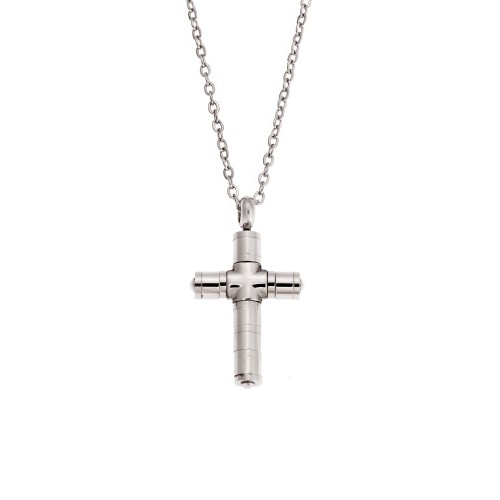 Κολιέ Senza Men's Steel, Σταυρός από Ατσάλι - SSD5572SR