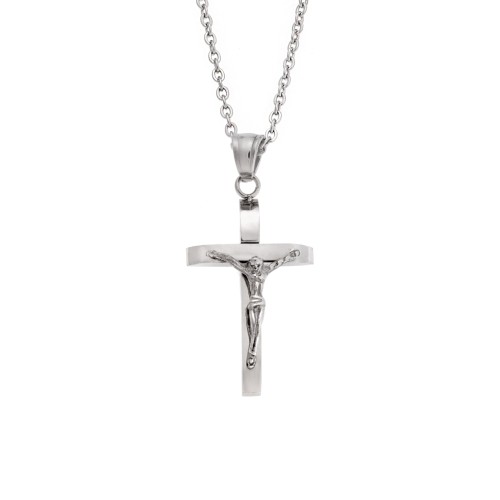 Μοτίφ Senza Men's Steel, Σταυρός με τον Εσταυρωμένο, από ατσάλι - SSD5625SR