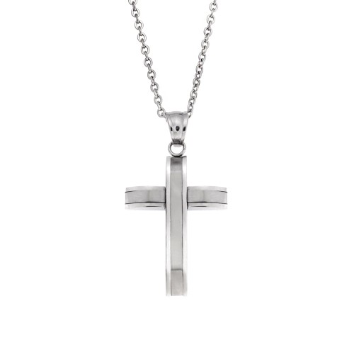 Μοτίφ Senza Men's Steel, Σταυρός από ατσάλι - SSD5631SR