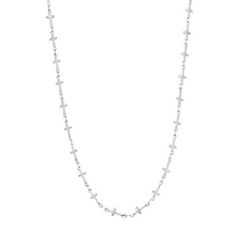 Καδένα Senza Stainless Steel Silver, με Σταυρούς - SSD5652SR