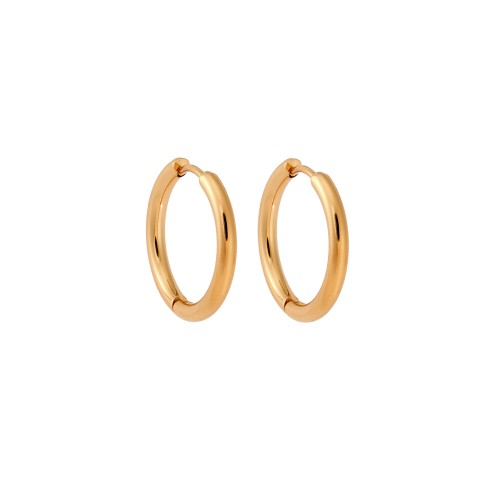 Σκουλαρίκια Γυναικεία SENZA Gold Plated Steel, κρικάκι 2.1 cm - SSD5734-4GD