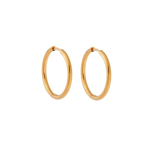 Σκουλαρίκια Γυναικεία SENZA Gold Plated Steel, κρικάκι 2.2 cm - SSD5735-2GD