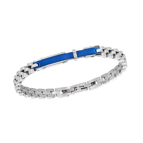 Βραχιόλι Senza Men's Blue Stainless Steel - SSD5947SBL