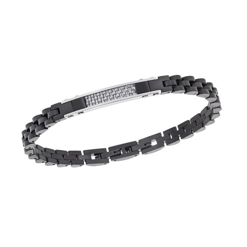 Βραχιόλι Senza Men's Black Stainless Steel - SSD5948BK