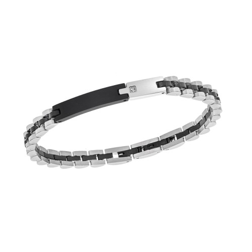 Βραχιόλι Senza Men's Black Stainless Steel - SSD5950SBK