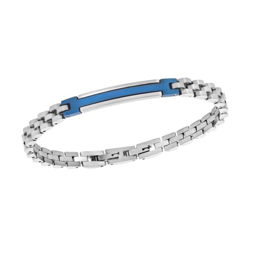 Βραχιόλι Senza Men's Blue Stainless Steel - SSD5961SBL