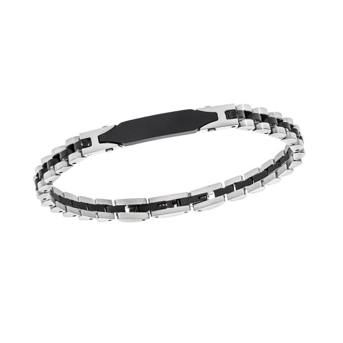 Βραχιόλι Senza Men's Black Stainless Steel - SSD5962SBK