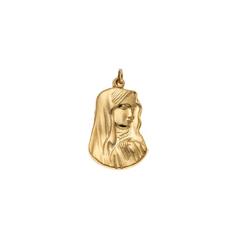 Μοτίφ SENZA κίτρινο επιχρυσωμένο ασήμι 925, Παναγίτσα - SSE0031-3MF