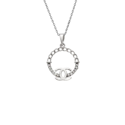 Κολιέ SENZA Rhodium Plated Ασήμι 925 - SSR4501SR