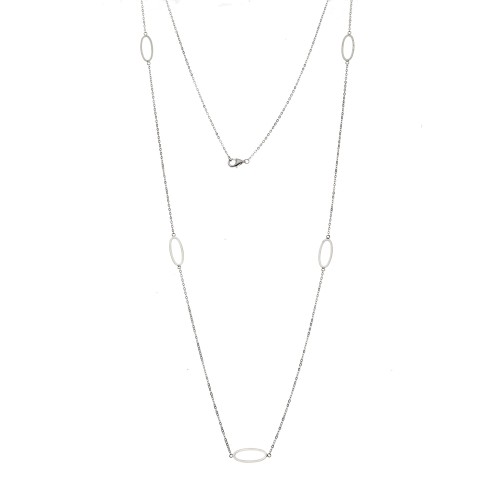 Κολιέ Μακρύ SENZA Ασήμι 925 Οβάλ