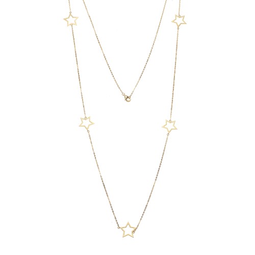 Κολιέ Μακρύ SENZA Επιχρυσωμένο Ασήμι 925 Αστέρι