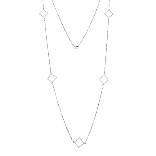 Κολιέ Μακρύ SENZA Ασήμι 925 Ρόμβος